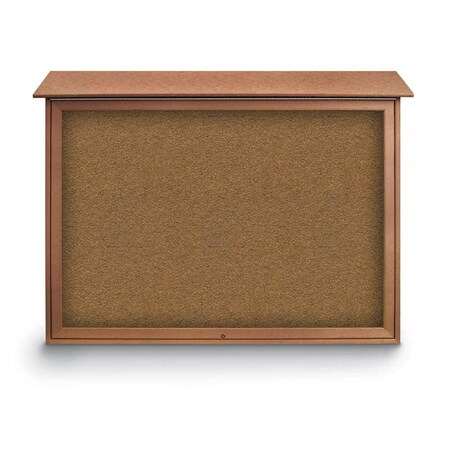 United Visual Products Indoor Enclosed Combo Board, 42"x32", White Frame/Blue & Burgundy UVCB4232W-BLUE-DBURGU